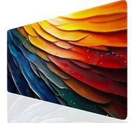 Doodle Large Gaming Mouse Pad 1000x400x3mm XXL Extended Desk Mat, Yellow Mouse Mat with Non-Slip Rubber Base, Gaming Mousepad Waterproof, Desk Pad Stitched Edge for Office, Home, Laptop UK-6289