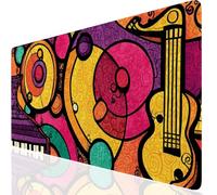 Doodle Large Gaming Mouse Pad 900x400x3mm XXL Extended Desk Mat, Yellow Mouse Mat with Non-Slip Rubber Base, Gaming Mousepad Waterproof, Desk Pad Stitched Edge for Office, Home, Laptop, Gifts UK-9108