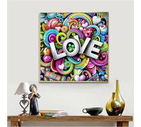 Doodle Letter Love Jigsaw Puzzle 1000 Pieces 65x65cm/26x26inch, Difficult jigsaw puzzles for Adults 1000, Beautiful Art work, Great Festive Puzzle Gift for Men/Women