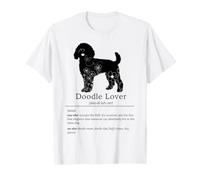 Doodle Lover Definition Floral Silhouette Mom Goldendoodle T-Shirt