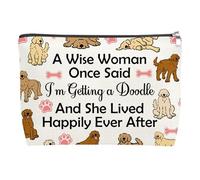 Doodle Mom Gift Cosmetic Bag Dog Mom Gift for Women Birthday Gifts for Dog Lover Funny Doodle Mama Zipper Pouch Makeup Bag Dogs Owner Gifts Christmas Mother's Day Cosmetic Travel Pouch