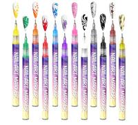 Doodle Nail Markers - 3D Quick Drying Nail Markers | 0.5 mm Tips for Home Salon Travel Wedding Daily Use Beginners