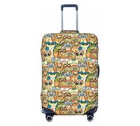 Doodle Owls Travel Luggage Covers - Elasticity Suitcase Covers Protector for Luggage 18-32 Inch
