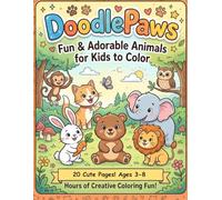 Doodle Paws: Fun & Adorable Animals for Kids to Color
