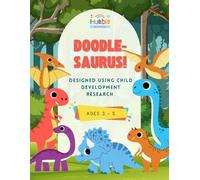 Doodle-Saurus Coloring Book | Huebie: Thoughtfully designed using Child Development Research | Ages 3 - 5 | Dinosaur Coloring Pages with Fun Facts