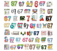 Doodle Sticker - 50 Sheets Waterproof Self Adhesive 67 Labels - Cute Sticker | for Door Wine Bottle Cups Packaging Birthday Christmas Business House
