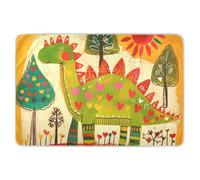 Doodle Style Cartoon Dinosaur Heart Shaped Potty Training Pad Highly Absorbent Diaper Changing Pillow Breathable Pad Liner for Kids Bedwetting, 52 x 34 Inch B