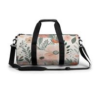 Doodle Style Flowers Gym Bag Sport Gym Tote Bag Lightweight Duffle Bag Carry On Weekender Bags for Women Men, white, 17.7in/9in/9in