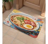 Doodle Style Noodles Front Door Mat, Heavy Duty Bathroom Rugs Durable Welcome Mat for Outdoor Indoor, Super Absorbent Bath Rugs for Entryway Outside Patio Porch, 60x90cm