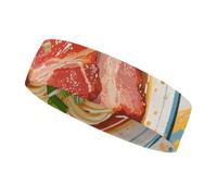 Doodle Style Noodles Sports Sweatband 15" Polyester Hairband Absorbent Quick-Dry Headband for Running, Yoga