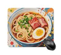 Doodle Style Noodles Square Mouse Pads Non-Slip Rubber Base Mouse Mat Cute Mousepad Funny Computer Desk Accessories for Office Home Gaming Work 25 * 30cm