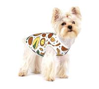 Doodle Style Nuts Seeds,Cotton Sleeveless Pet T-Shirt Soft Stretchy Puppy Breathable Vest,M