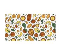 Doodle Style Nuts Seeds,Mouse Pad Large Desk Pad Computer Keyboard Mouse Mat with Non Slip Rubber Base 40 x 70 cm