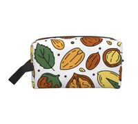 Doodle Style Nuts SeedsMakeup Trave Bag for Women,Cosmetic Large Capacity Organizer
