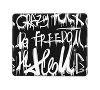 Doodle Text Abstract Texture Multi-Size Rubber-Edged Gaming Mouse Pad (Landscape) â€“ Full-Print, Eco-Friendly 100% Polyester Surface With 3mm Non-Slip Rubber Base For Office, Study & Pc/Console Use