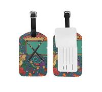 Doodle Volleyball Luggage Tags Leather Travel Suitcase Baggage Tag 1 Piece