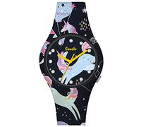 Doodle Watch Women's Watch Graphics Mood Unicorn with Silicone Strap 35 mm DO35025, Strap.