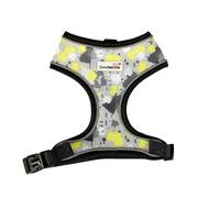 Doodlebone - Airmesh Dog Harness - Breathable Over Head Harness with Adjustable Chest Strap, Reflective Piping & Machine Washable Design - Size 4-5, 65-95cm - Neon Paint Splat