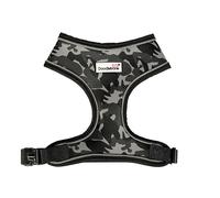Doodlebone - Airmesh Dog Harness - Breathable Over Head Harness with Adjustable Chest Strap, Reflective Piping & Machine Washable Design - Size 4-5, 65-95cm - Smokey Camo