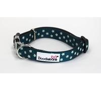 Doodlebone Padded Collar, Teal Stars Glow in the Dark, 1-2