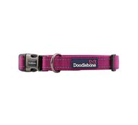 Doodlebone - Padded Dog Collar - Adjustable Breathable Comfort Collar with Reflective Stitching, Strong D Ring & Durable Metal Buckle for Daily Walks - Size 6-11 50-70cm - Thistle