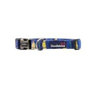 Doodlebone - Padded Dog Collar - Adjustable Breathable Comfort Collar with Reflective Stitching, Strong D Ring & Durable Metal Buckle for Daily Walks - Size 3-6 30-50cm - Terrain