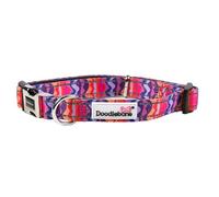 Doodlebone - Padded Dog Collar - Adjustable Breathable Comfort Collar with Reflective Stitching, Strong D Ring & Durable Metal Buckle for Daily Walks - Size 1-2 22-30cm - Dunes