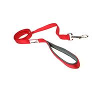 Doodlebone - Padded Dog Lead - Comfortable Dog Leash with Soft Neoprene Padded Handle, Strong Clip, 120cm Length, Machine Washable for Everyday Walks & Training - 20mm - Ruby