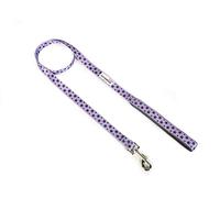 Doodlebone - Padded Dog Lead - Comfortable Dog Leash with Soft Neoprene Padded Handle, Strong Clip, 120cm Length, Machine Washable for Everyday Walks & Training - 20mm - Violet Stars