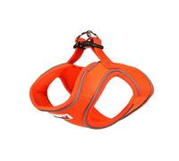Doodlebone - Snappy Harness Dog Harness - Easy Step In Vest Style Harness, No Over Head Fit, Reflective & Machine Washable for Puppies and Small Dogs - Size 1, 31-35cm - Tangerine