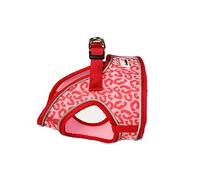 Doodlebone - Snappy Harness Dog Harness - Easy Step In Vest Style Harness, No Over Head Fit, Reflective & Machine Washable for Medium to Large Breeds - Size 6, 58-64cm - Ruby Leopard