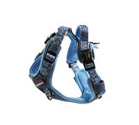 Doodlebone - With Me Dog Harness - 3-click harness - fully adjustable, padded grab handle, reflective, machine washable dog harness, strength tested componentry (Navy Reef, 2-4)