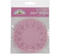 Doodlebug DD-4451 Doilies 4.5-inch 75/Pkg-Cupcake, Paper, Pink