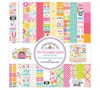 Doodlebug Double-Sided Paper Pack 12"X12" 12/Pkg-Cute & Crafty