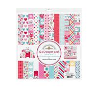 Doodlebug Double-Sided Paper Pack 12"X12" 12/Pkg-Lots of Love