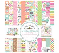 Doodlebug Double-Sided Paper Pack 12"X12" 12/Pkg-Pretty Kitty