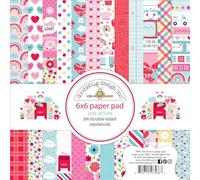 Doodlebug Double-Sided Paper Pad 6"X6" 24/Pkg-Lots Of Love, 12 Designs