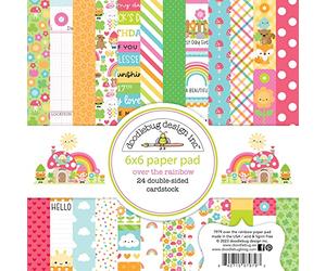 Doodlebug Double-Sided Paper Pad 6"X6" 24/Pkg-Over The Rainbow