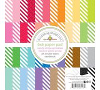 Doodlebug Petite Prints Double-Sided Paper Pad 6"X6" 24/Pkg-Candy Stripe-Sprinkles