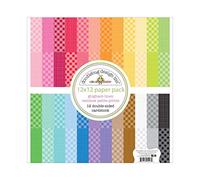 Doodlebug Petite Prints Rainbow Cardstock, Multi-Colour, 30.48 x 35.56 x 0.58 cm