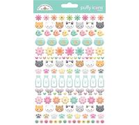 Doodlebug Puffy Stickers-Pretty Kitty Icons