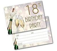doodlecards 18th Birthday Party Invitations Age 18 Male Mens Female Womens Pack of 20 Invites and Envelopes. Printed in UK, Premium Quality & 100% Recyclable.