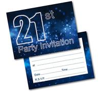 doodlecards 21St Birthday Party Invitations Male Invites Pack of 20 Postcards and Envelopes