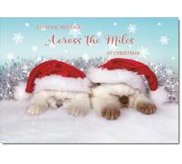 doodlecards Across The Miles Christmas Card Medium Size with Plain Envelope