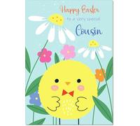 doodlecards Cousin Easter Card Yellow Boy Chick Medium Size with Plain Envelope