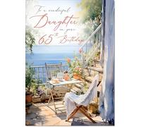 doodlecards Daughter 65th Birthday Card Age 65 Amalfi Coast