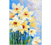 doodlecards Easter Card Daffodils Painting, Standard A5