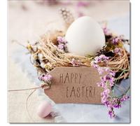 doodlecards Easter Card Happy Easter Nest Square Size with Plain Envelope