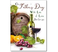 doodlecards Father's Day Card Wine Vineyard Medium Size with Plain Envelope