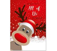 doodlecards From All Of Us Christmas Card Medium Size with Plain Envelope